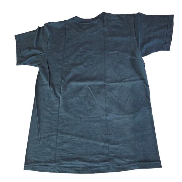 Vintage 90s Turner Single Stitch Wolves T-Shirt Blue Animal Nature M USA 3599 - Picture 2 of 7
